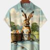 Holiday Vintage Biker Easter Egg Bunny Hawaiian Shirt HWBN2765129 - Beltina
