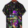 Holiday Vintage Mardi Gras Croc Hawaiian Shirt HWBN2765225 - Beltina