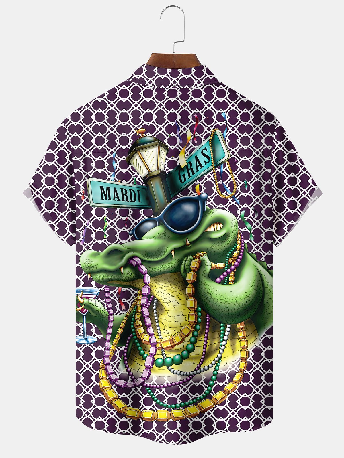 holiday-vintage-mardi-gras-geometric-crocodile-beaded-mask-hawaiian-shirt-1