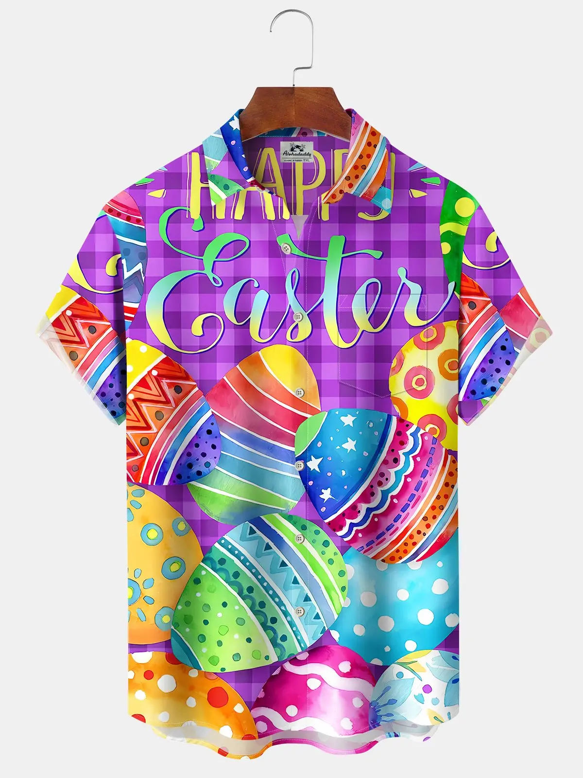 holiday-vintage-plaid-easter-egg-happy-easter-cartoon-hawaiian-shirt