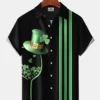 Holiday Vintage St. Patrick's Shamrock Cocktail Glass Bowling Hawaiian Shirt HWBN2765110 - Beltina