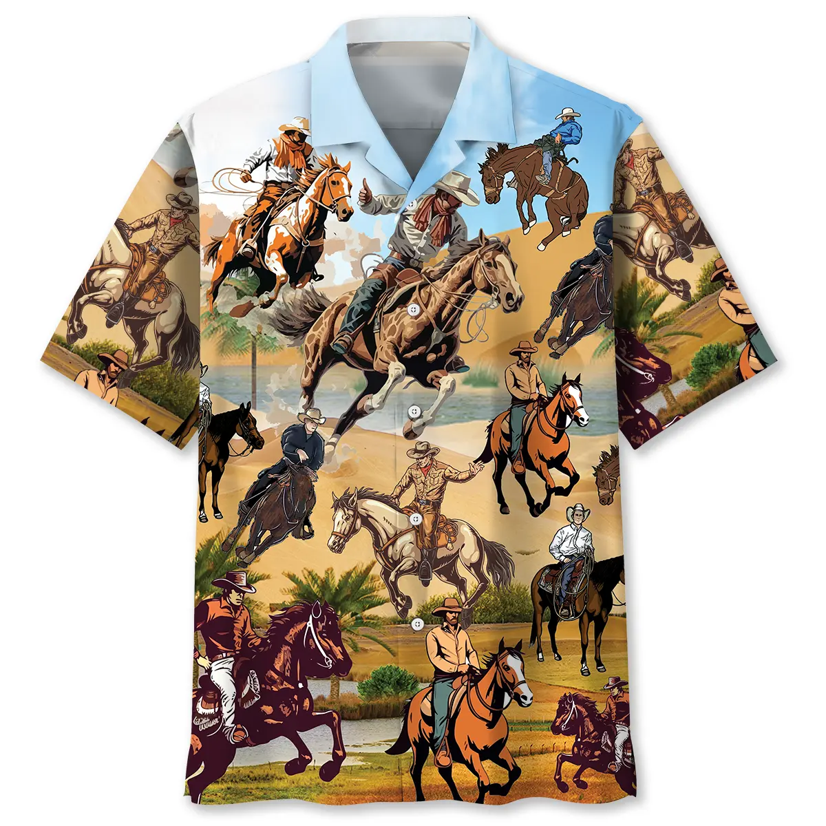 horse-cowboy-hawaiian-shirt