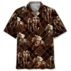 Horse Racing Brown Striped Hawaiian Shirt HWBN2764838 - Beltina