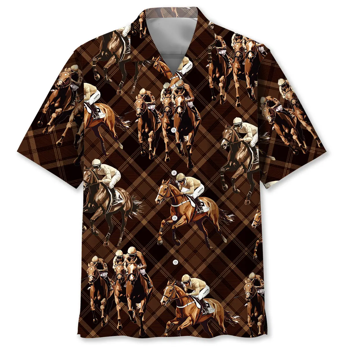 horse-racing-brown-striped-hawaiian-shirt