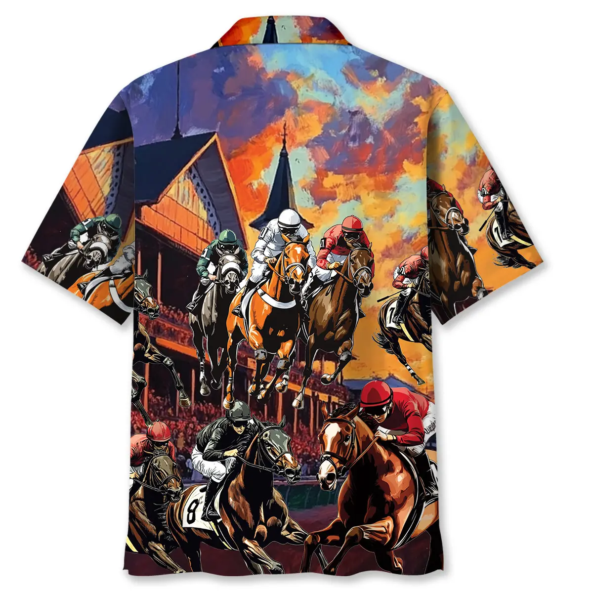 horse-racing-racecourse-sunset-hawaiian-shirt-1