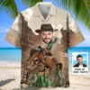 Horse Rodeo Western Custom Photo Hawaiian Shirt HWBN2764754 - Beltina