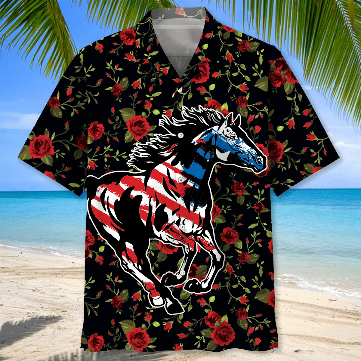horse-roses-hawaiian-shirt-1