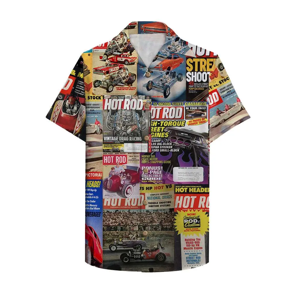 Hot Rod Magazine Unisex Hawaiian Shirt Aloha Shirt HWBN2765658 - Beltina