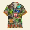 Hot Rod Unisex Hawaiian Shirt Aloha Shirt Summer Vibe Colorful Racing Cars Theme HWBN2765591 - Beltina