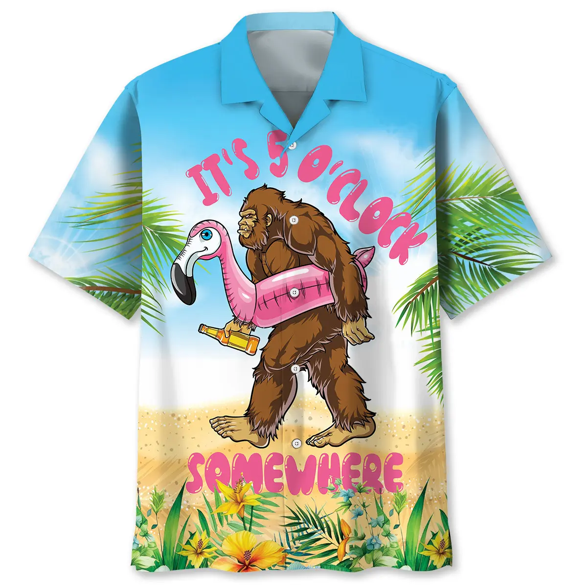 its-5-oclock-somewhere-bigfoot-hawaiian-shirt