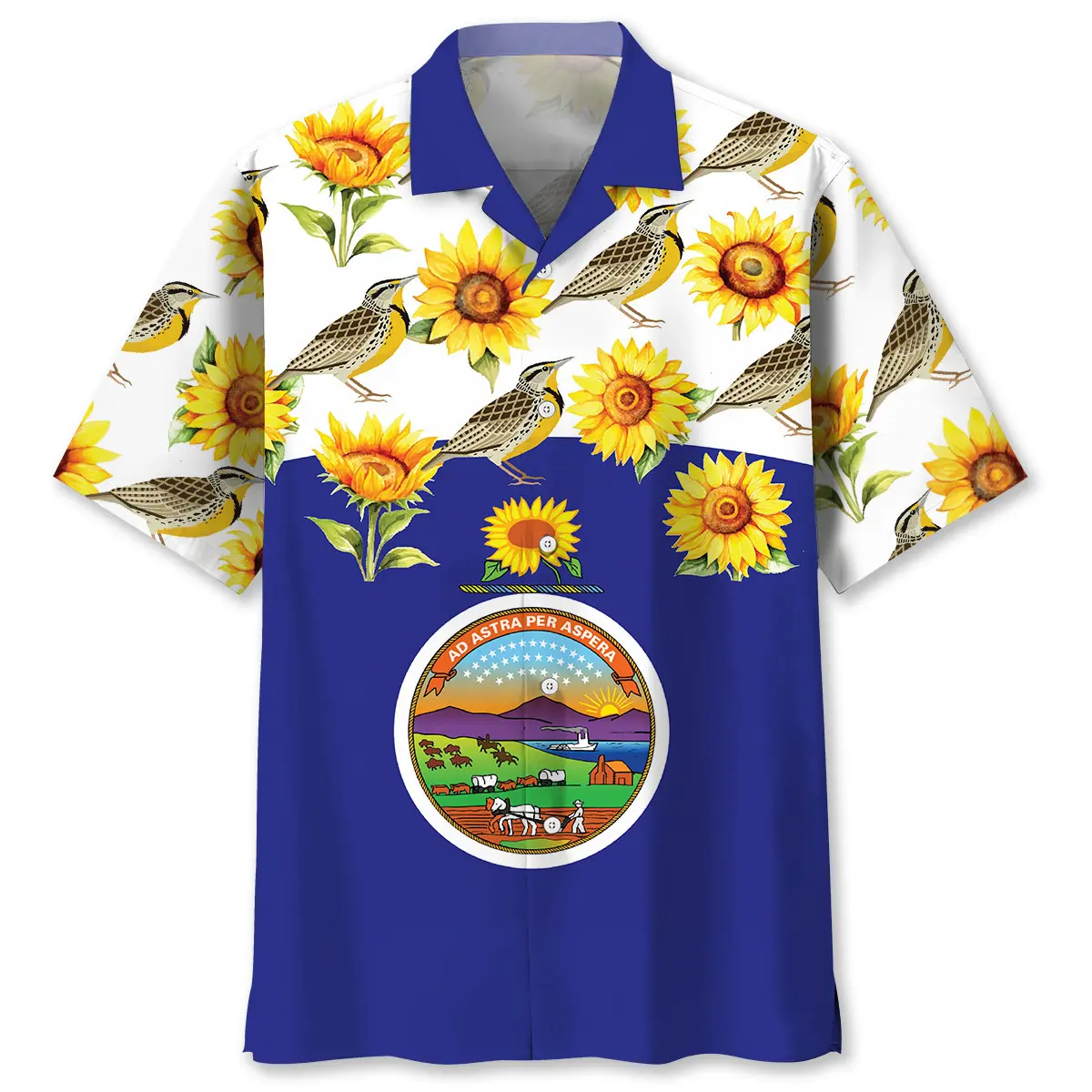 kansas-sunflower-state-hawaiian-shirt