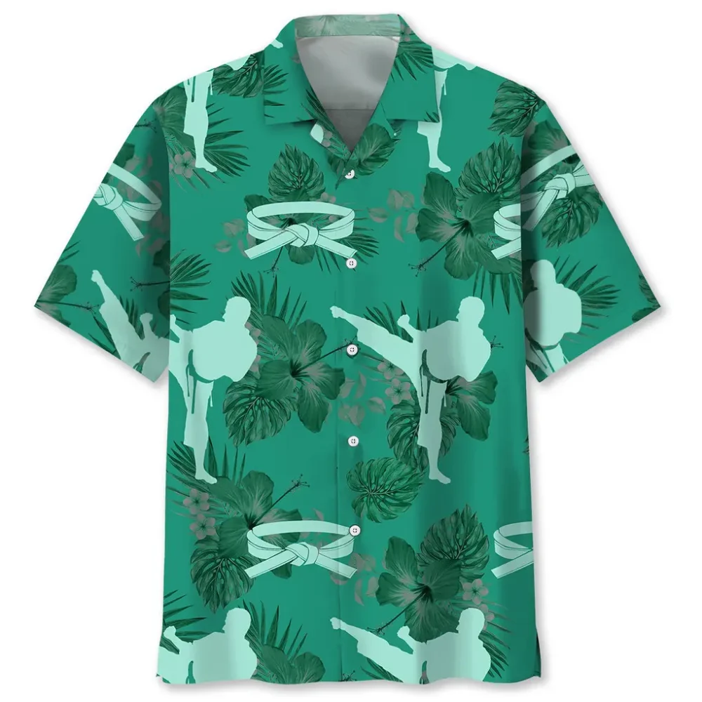 Karate Kelly Green Hawaiian Shirt HWBN2762518 - Beltina