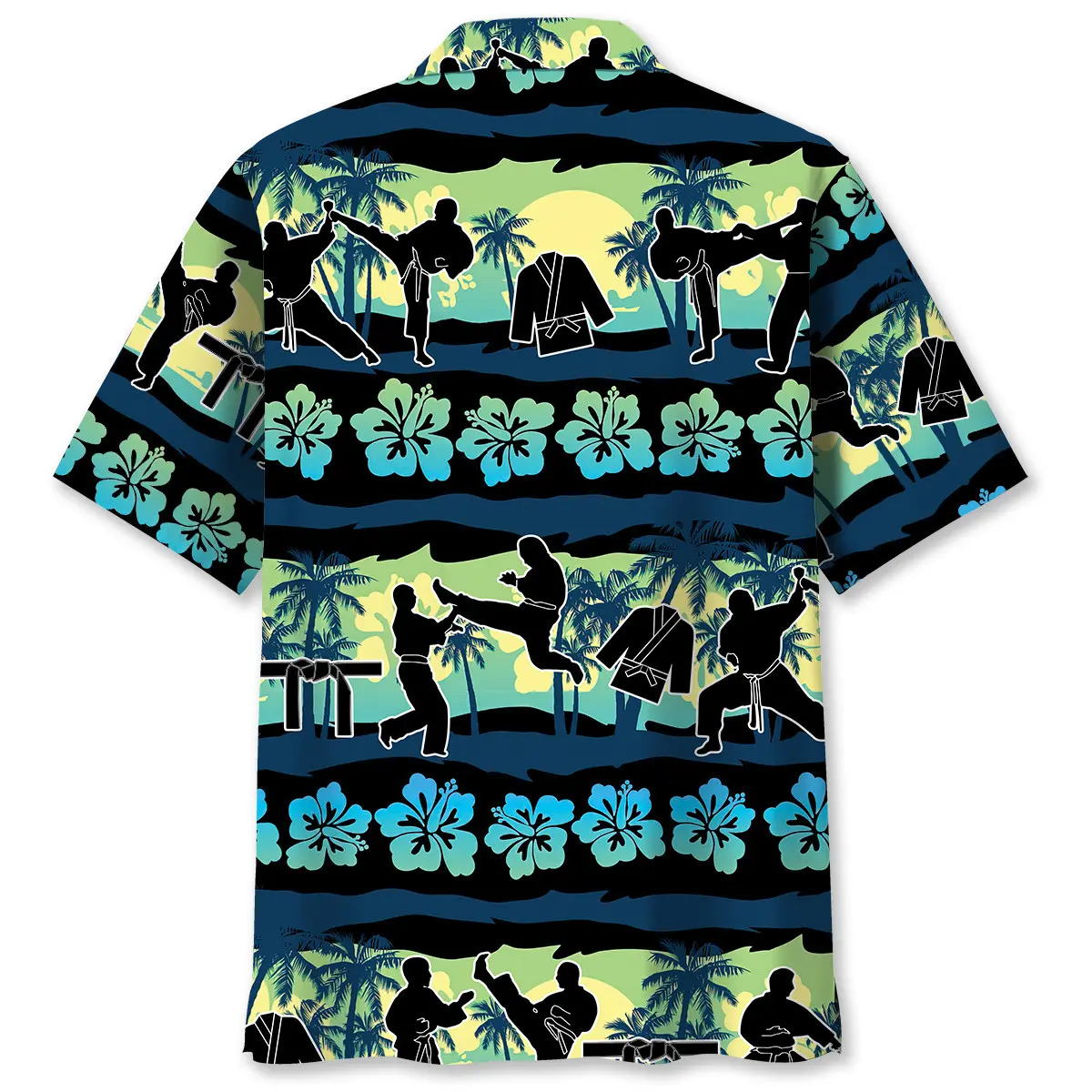 karate-tropical-flower-beach-hawaiian-shirt-2