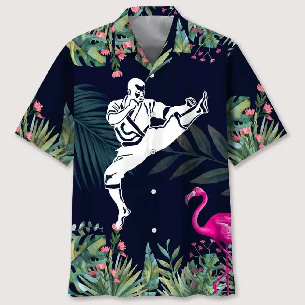 Karate Tropical Leaf Hawaiian Shirt HWBN2762525 - Beltina