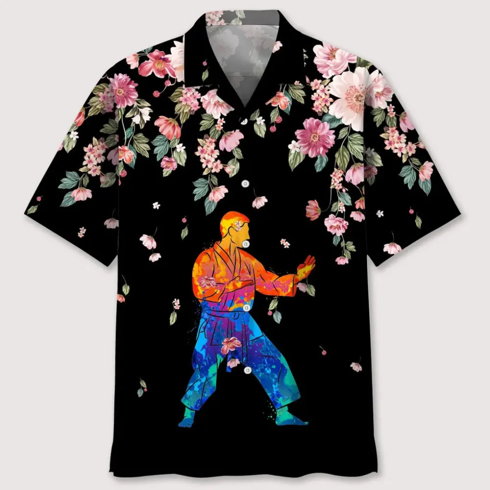 Karate Watercolors Flower Hawaiian Shirt HWBN2762527 - Beltina