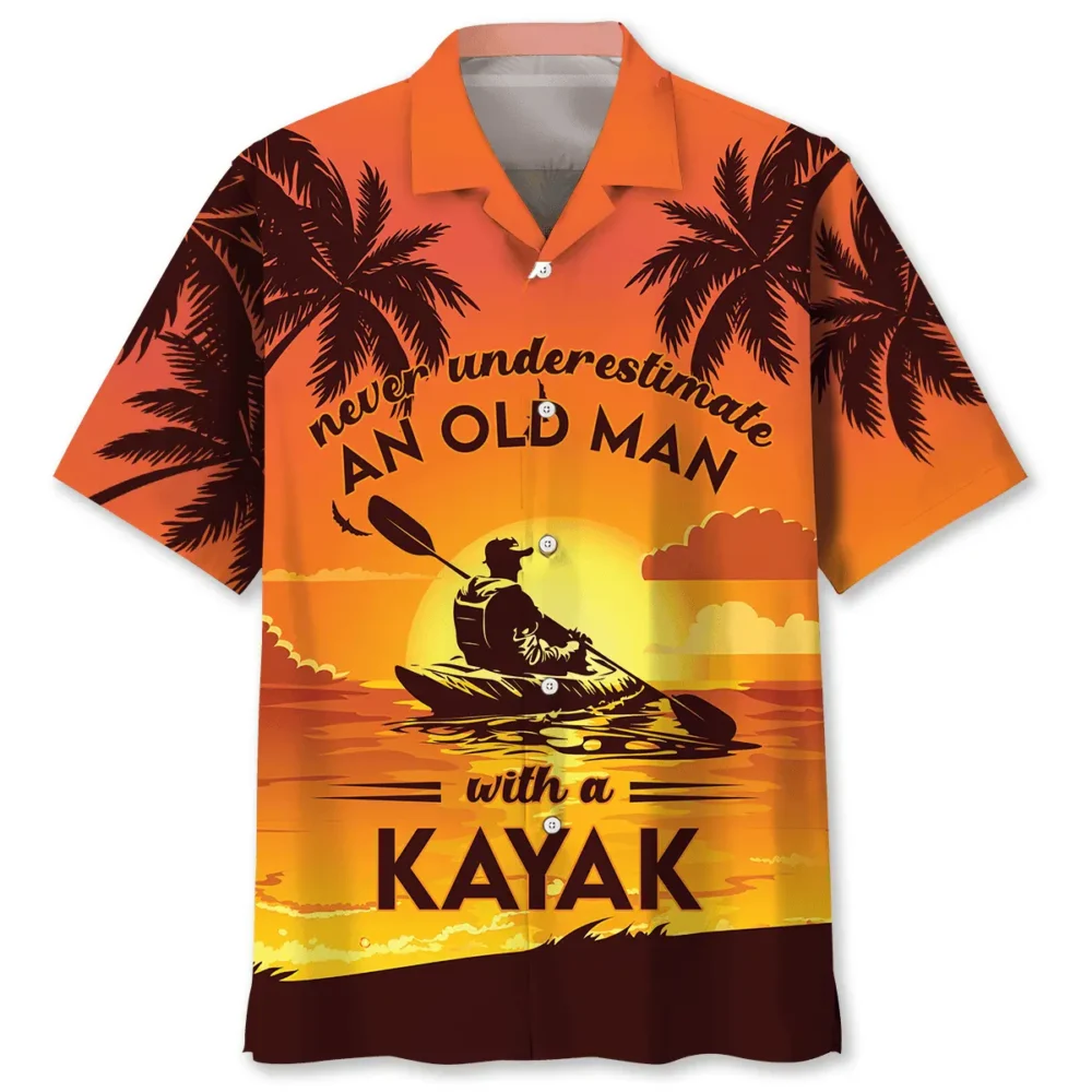 Kayaking Old Man Hawaiian Shirt HWBN2762770 - Beltina