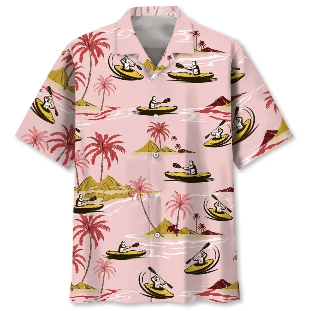 Kayaking Pink Hawaiian Shirt HWBN2762776 - Beltina