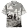 Kentuckey Derby Black And White Art Hawaiian Shirt HWBN2764963 - Beltina