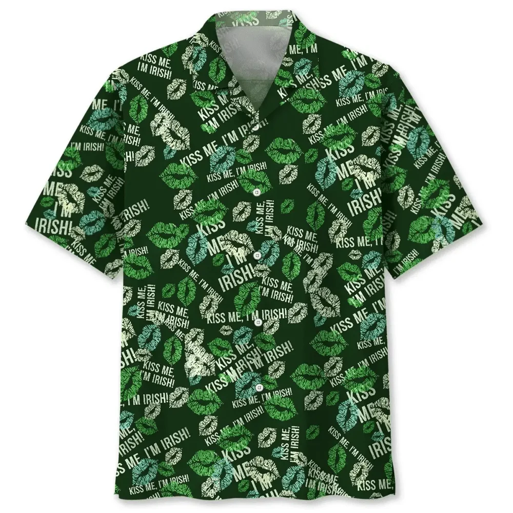 Kiss Irish St.Patrick Day Hawaiian Shirt HWBN2762055 - Beltina