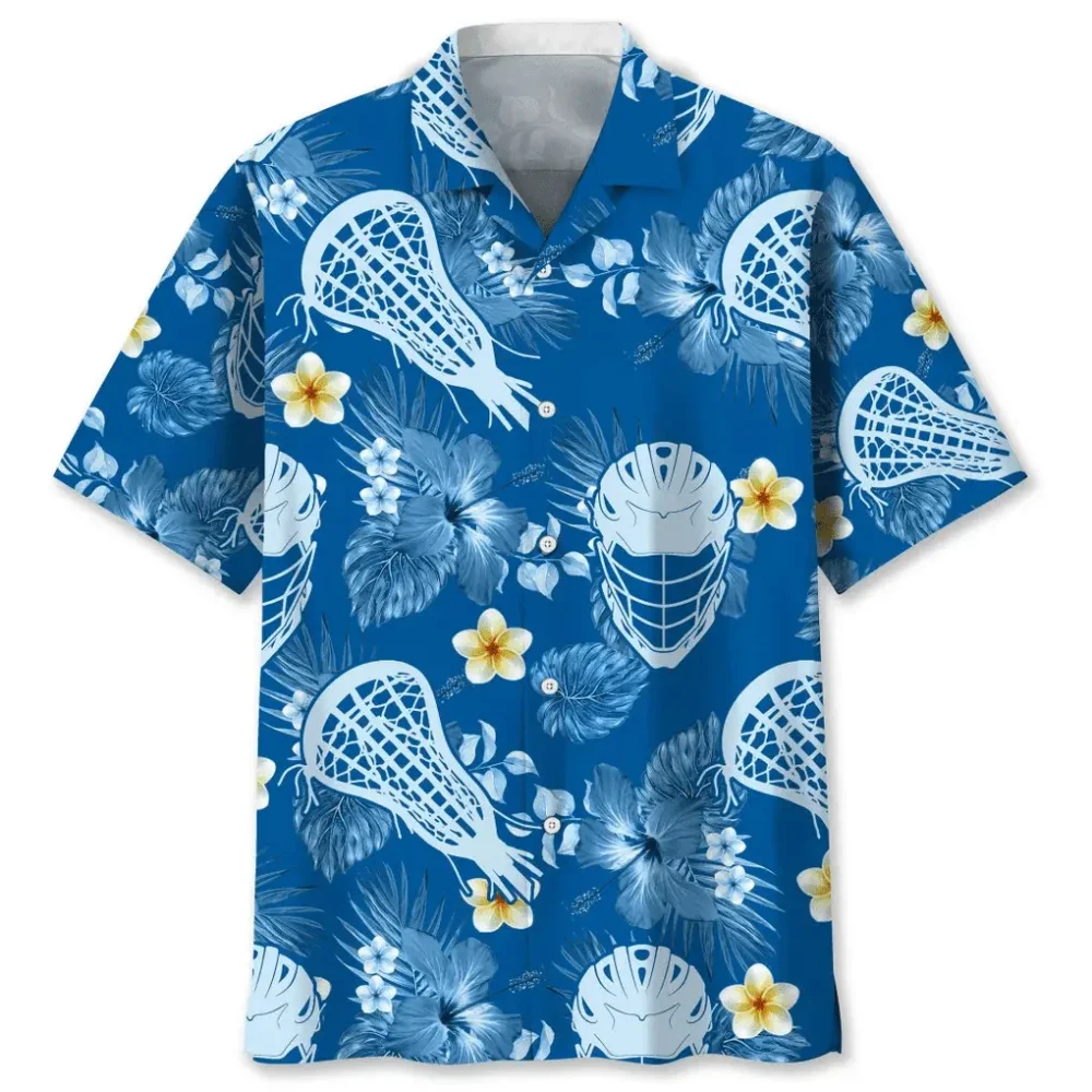 Lacrosse Blue Nature Hawaiian Shirt HWBN2762317 - Beltina