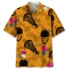 Lacrosse Orange Tropical Hawaiian Shirt HWBN2762335 - Beltina