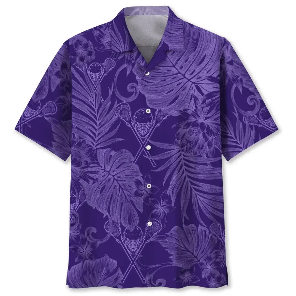 Lacrosse Purple Hawaiian Shirt HWBN2762336 - Beltina