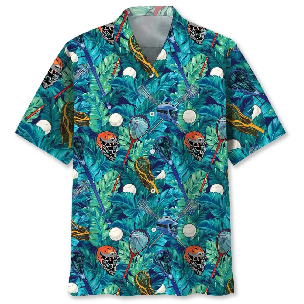 Lacrosse Tropical Leaves Hawaiian Shirt HWBN2762967 - Beltina