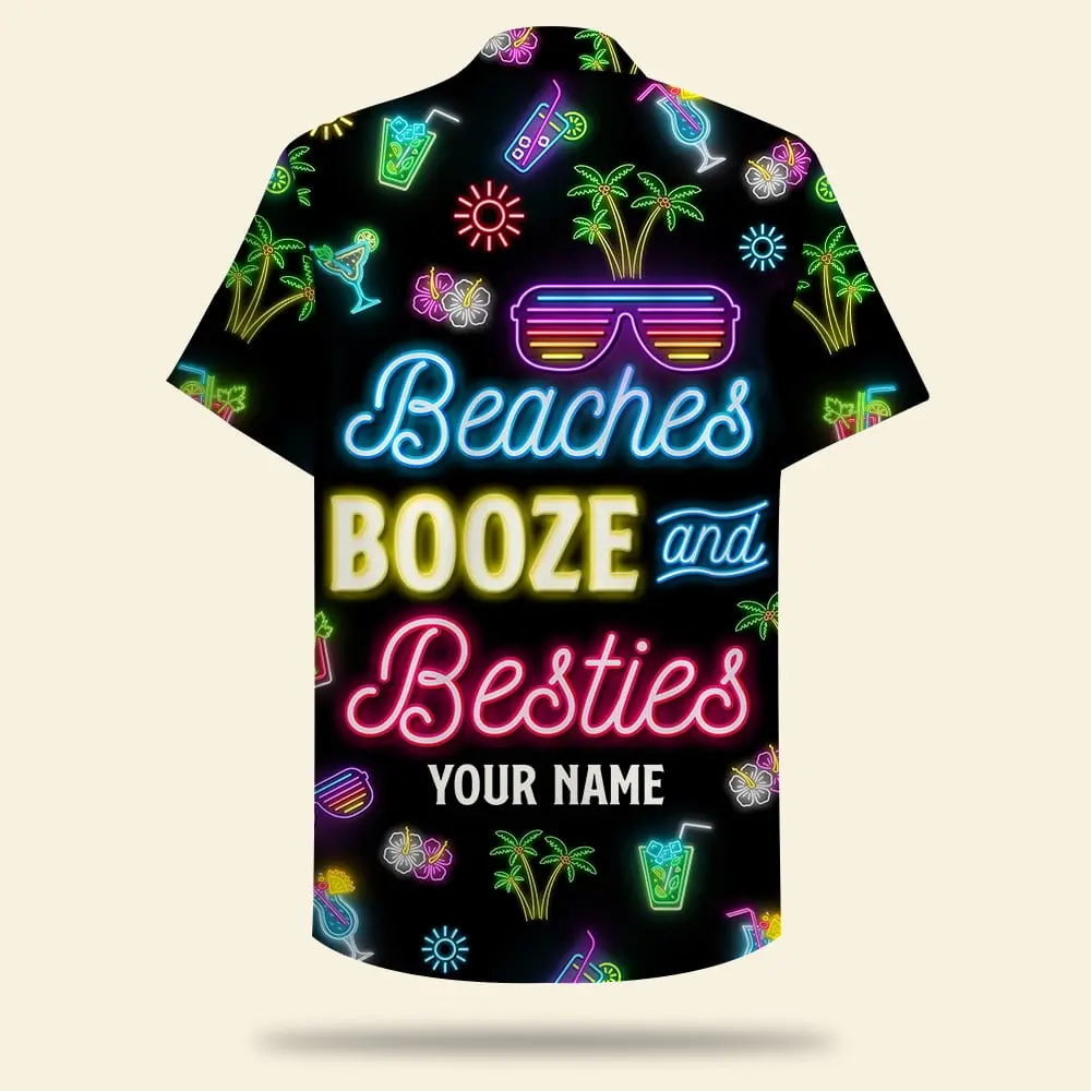 Led Beach Pattern Unisex Hawaiian Shirt Aloha Shirt Summer Vibe Besties Drunk HWBN2765614 - Beltina