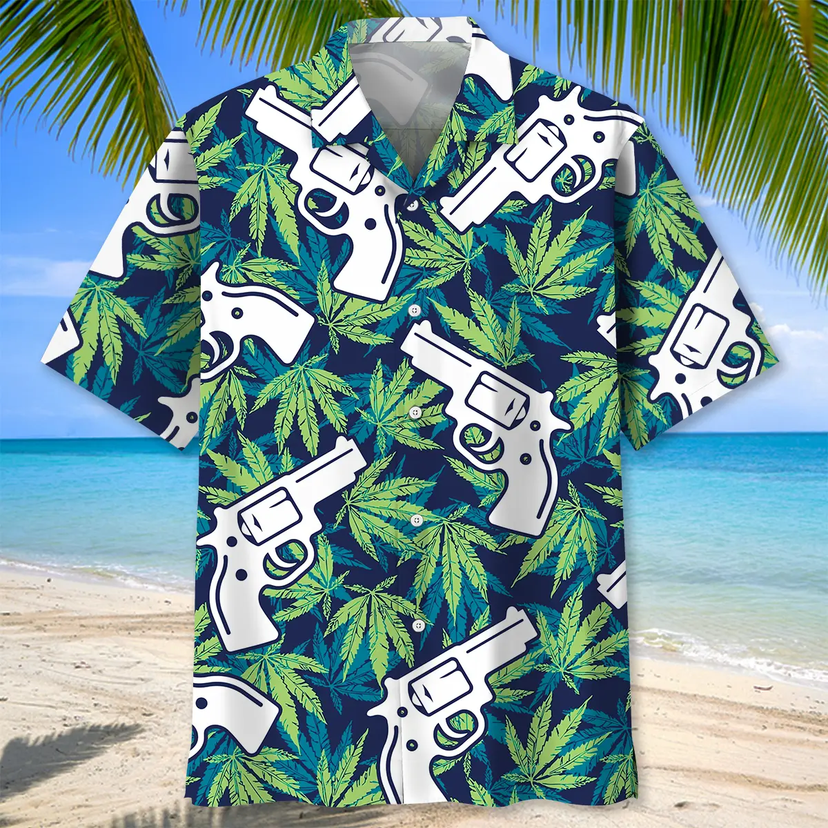 marijuana-leaf-guns-hawaiian-shirt-1