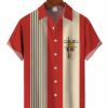 Men's 50s Retro Geometric Casual Bowling Hawaiian Shirt HWBN2765310 - Beltina