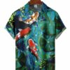 Men's Fish Illustration Casual Hawaiian Shirt HWBN2765335 - Beltina