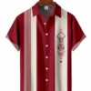 Men's Geometric Pattern Retro 50's Bowling Hawaiian Shirt HWBN2765166 - Beltina