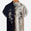Men's Halloween Skull Print Casual Breathable Hawaiian Shirt HWBN2765268 - Beltina