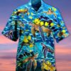 Men's Hawaiian Turtle And Fish Print Hawaiian Shirt HWBN2765240 - Beltina