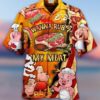 Men's Holiday Pork Food Wanna Rub My Meat Pattern Hawaiian Button Up Hawaiian Shirt HWBN2765287 - Beltina