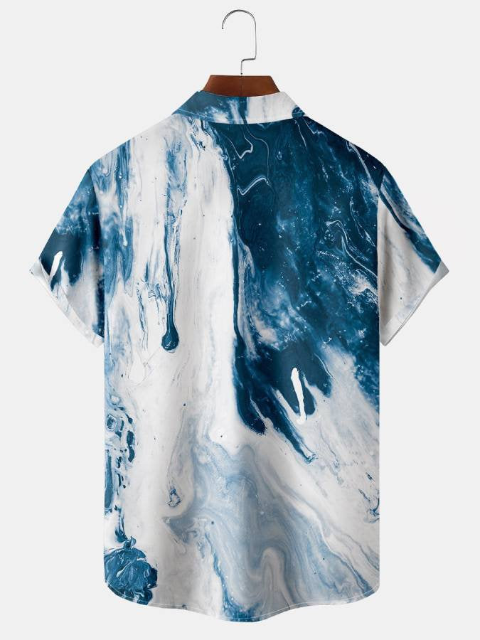 mens-oil-painting-line-series-printing-casual-breathable-hawaiian-shirt-1