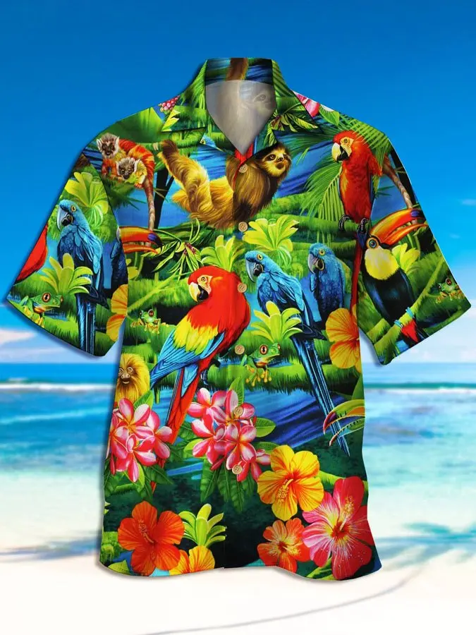 mens-parrot-print-casual-breathable-hawaiian-shirt