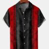 Men's Red-black Texture Casual Bowling Hawaiian Shirt HWBN2765331 - Beltina