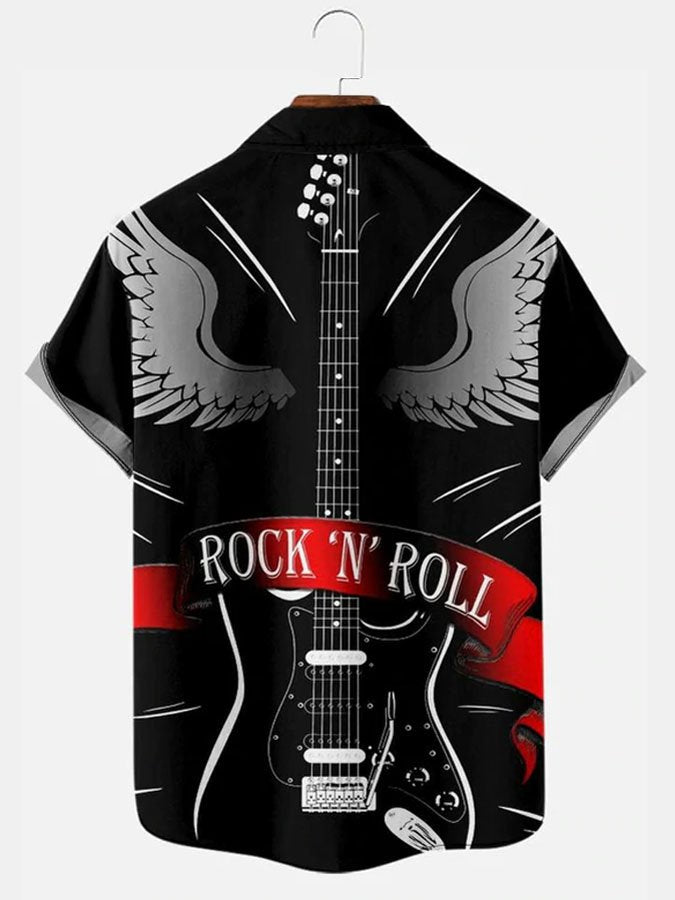 mens-simple-casual-music-electric-guitar-splicing-lapel-hawaiian-shirt-1