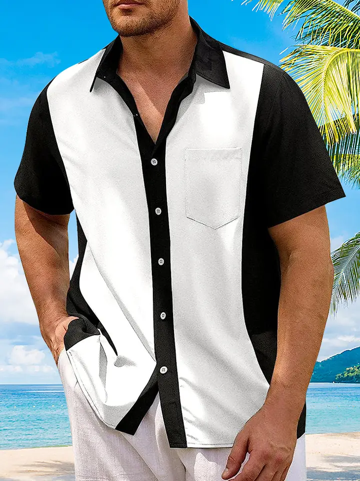 mens-solid-bowling-casual-hawaiian-shirt-3