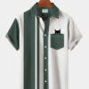 Men's Vintage Bowling Cat Hawaiian Shirt HWBN2765097 - Beltina