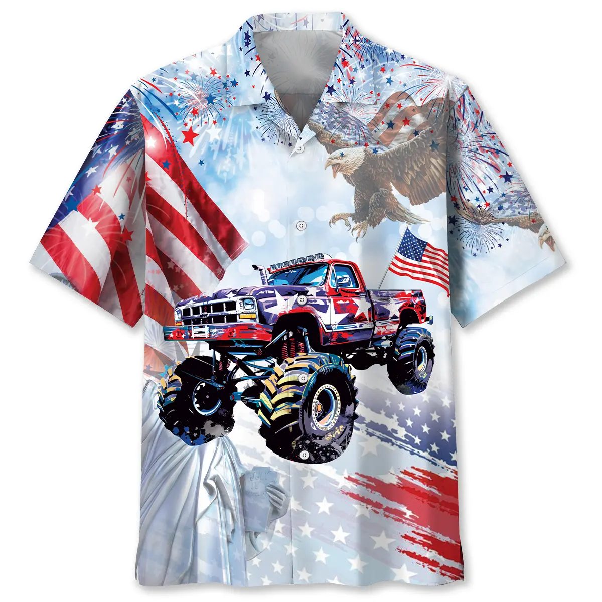 monster-truck-usa-hawaiian-shirt