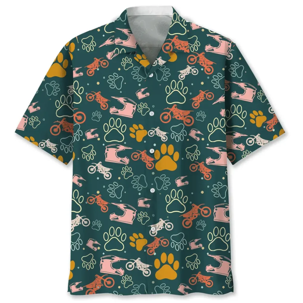 Motocross And Dog Hawaiian Shirt HWBN2762675 - Beltina