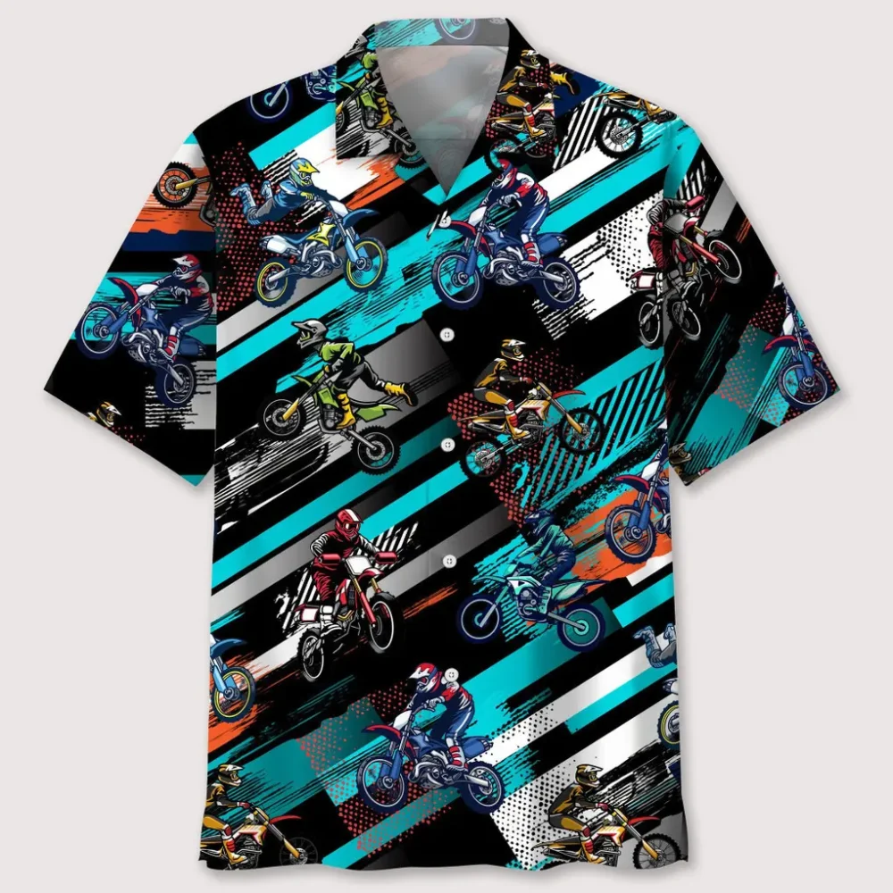 motocross color abstract hawaiian shirt HWBN2762676 - Beltina