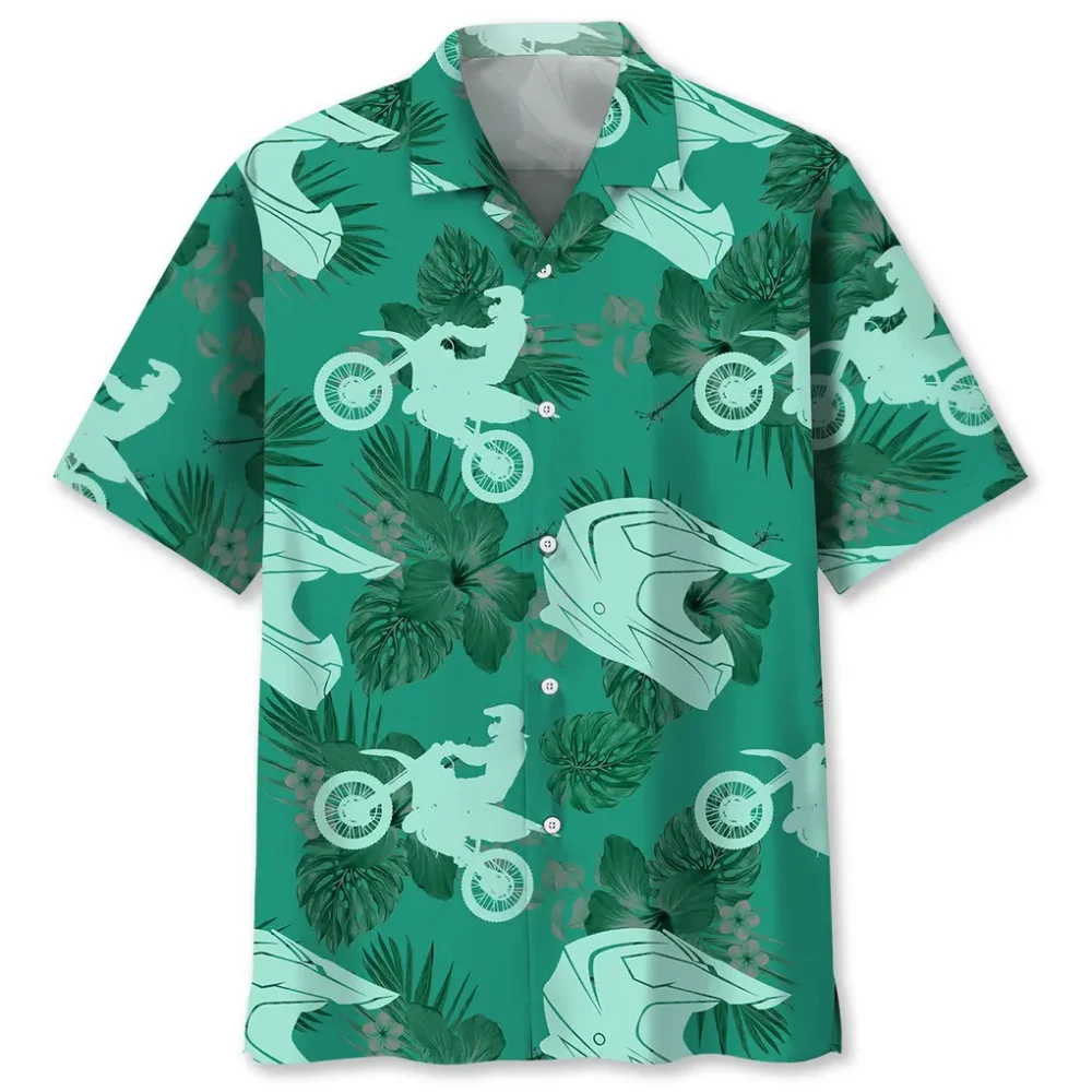 Motocross Kelly Green Hawaiian Shirt HWBN2762685 - Beltina