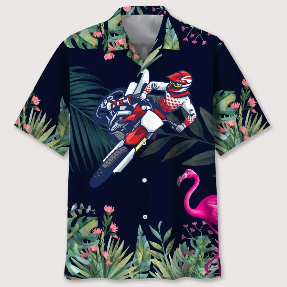 motocross tropical leaf hawaiian shirt HWBN2762695 - Beltina