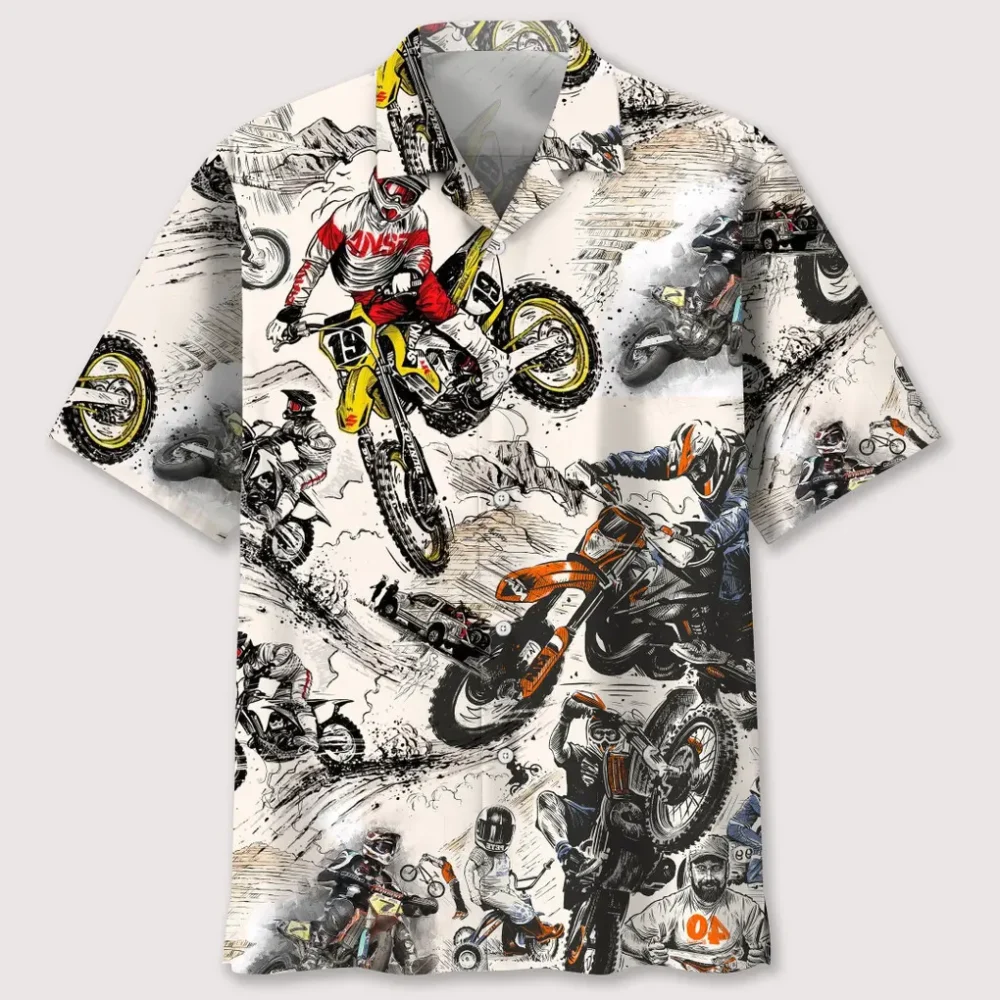 Motocross Vintage Hawaiian Shirt HWBN2762684 - Beltina