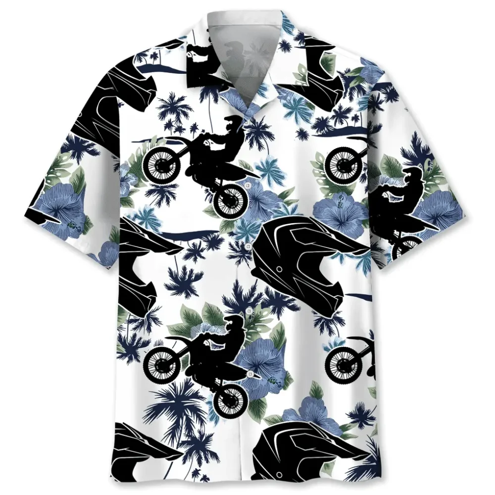 Motocross White Nature Hawaiian Shirt HWBN2762698 - Beltina