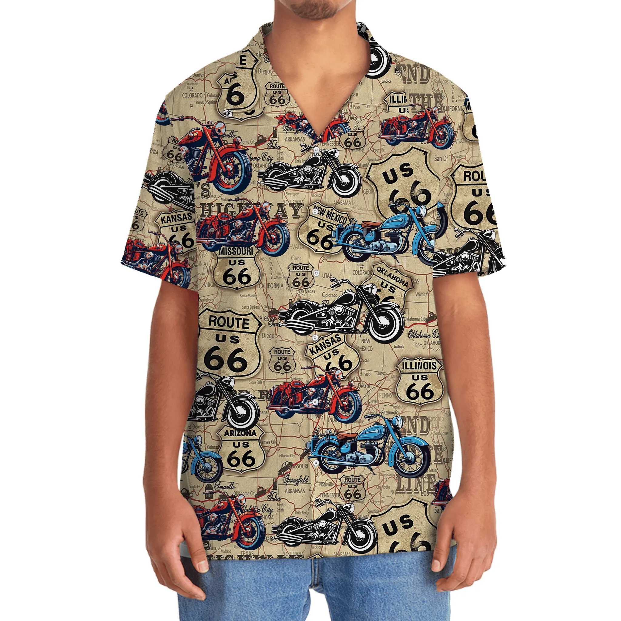 motorcycle-route-66-inspiration-hawaiian-shirt-3