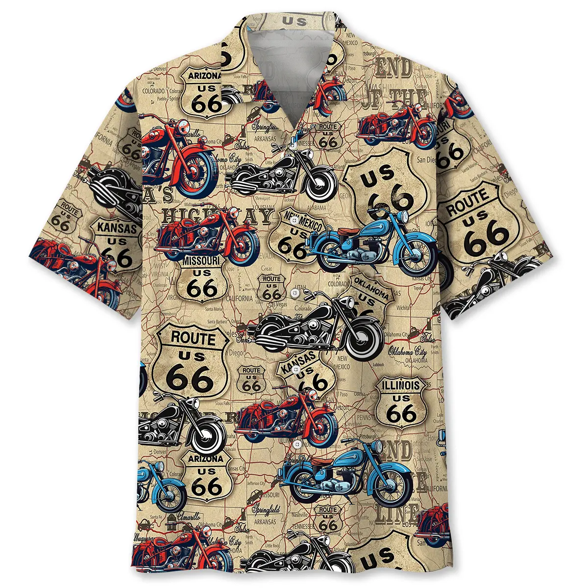motorcycle-route-66-inspiration-hawaiian-shirt